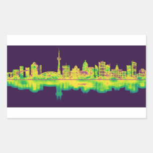 Toronto Canada Skyline Rechteckiger Aufkleber