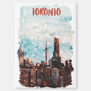 Toronto Canada Skyline Silhouette Magnet