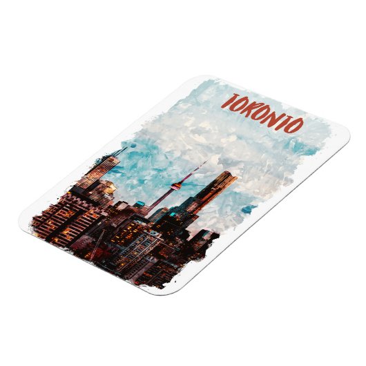 Toronto Canada Skyline Silhouette Magnet (Linke Seite)