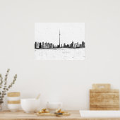 Toronto Canada Skyline Vintag CN Tower Poster (Küche)