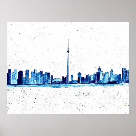 Toronto Canada Skyline Vintag CN Tower Poster (Vorne)
