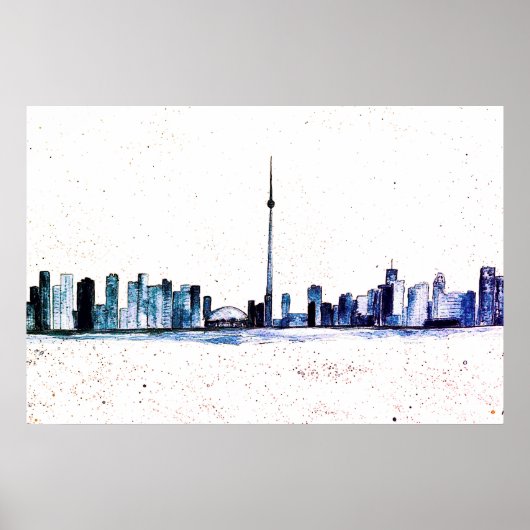 Toronto Canada Skyline Vintag CN Tower Poster (Vorne)