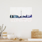 Toronto Canada Skyline Vintag CN Tower Poster (Küche)
