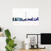 Toronto Canada Skyline Vintag CN Tower Poster (Heimbüro)