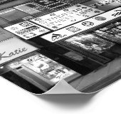 Toronto Canada Store Front Black and White Foto Poster (Ecke)