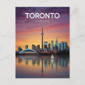 Toronto Canada Sunset Skyline Postkarte (Vorderseite)