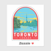 Toronto Canada Travel Art Vintag Aufkleber (Blatt)