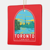 Toronto Canada Travel Art Vintag Keramikornament (Links)