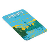 Toronto Canada Travel Art Vintag Magnet (Rechte Seite)