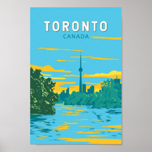 Toronto Canada Travel Art Vintag Poster