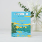 Toronto Canada Travel Art Vintag Postkarte (Stehend Vorderseite)