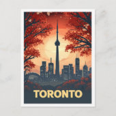 Toronto Canada Vintag Art Travel Illustration Postkarte (Vorderseite)