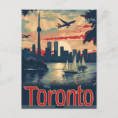 Toronto Canada Vintag Retro Travel Illustration Postkarte (Vorderseite)