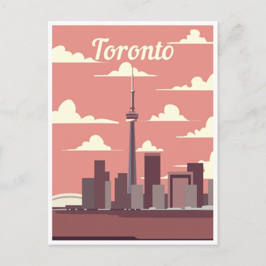 Toronto Canada Vintage Travel Skyline online Postkarte (Vorderseite)