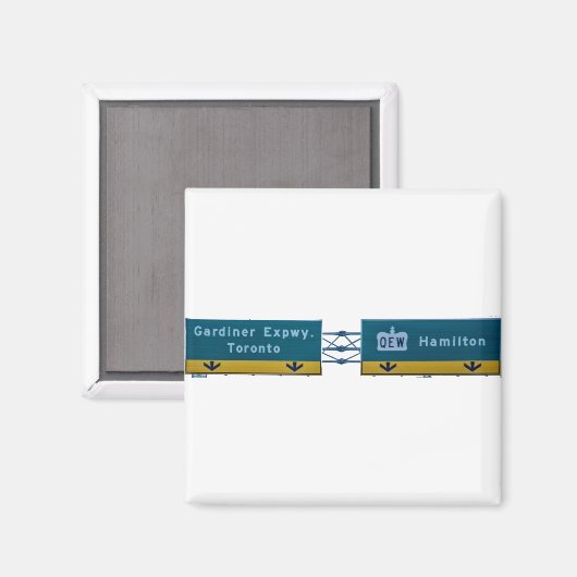 Toronto, Canda Street Interstate-Schild Magnet (Vorderseite/Rückseite)