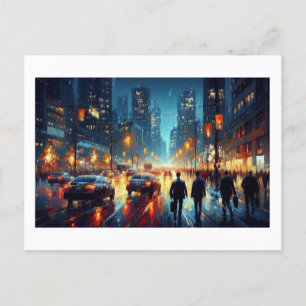Toronto City at Night, Postkarte