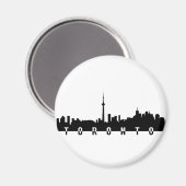 Toronto City Canada Stadtsymbol Schwarze Silhouett Magnet (Vorderseite/Rückseite)