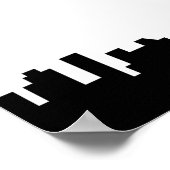 Toronto City Canada Stadtsymbol Schwarze Silhouett Poster (Ecke)