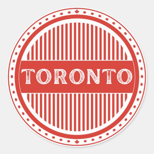 Toronto City Pride Emblem – Canadian Identity Runder Aufkleber (Vorderseite)