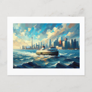 Toronto City Skyline mit Ferry, Postkarte