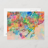 Toronto City Street Map Postkarte (Vorne/Hinten)