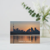 Toronto Cityscape bei Sunset Postcard Postkarte (Stehend Vorderseite)