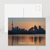 Toronto Cityscape bei Sunset Postcard Postkarte (Vorne/Hinten)