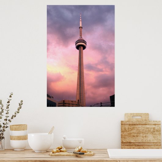 TORONTO, CN TOWER 36" x 24", Poster (Küche)