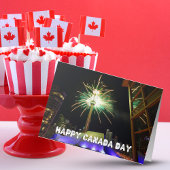 Toronto CN Tower Fireworks Happy Canada Day Karte