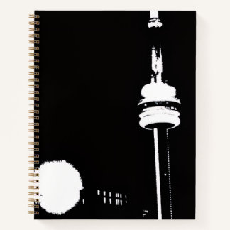 Toronto CN Tower Schwarz-Weiß-Vektor Notizblock