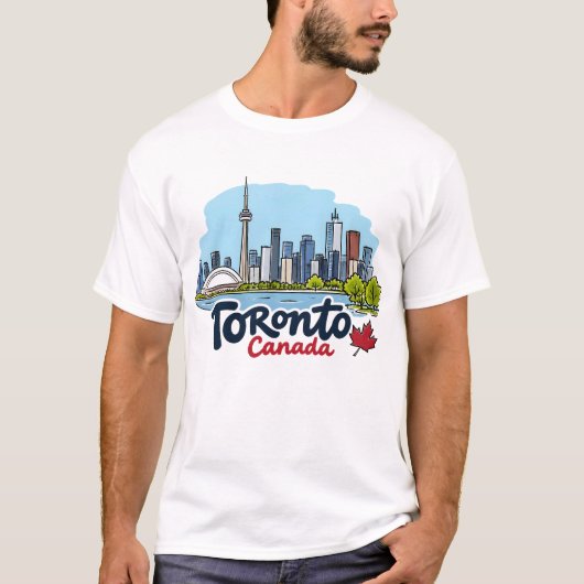 Toronto CN Tower Skyline T-Shirt (Vorderseite)