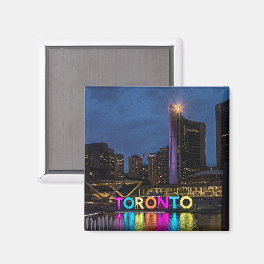Toronto Colorful Skyline Magnet (Vorderseite/Rückseite)