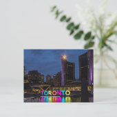 Toronto Colorful Skyline Postkarte (Stehend Vorderseite)