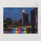 Toronto Colorful Skyline Postkarte (Vorderseite)