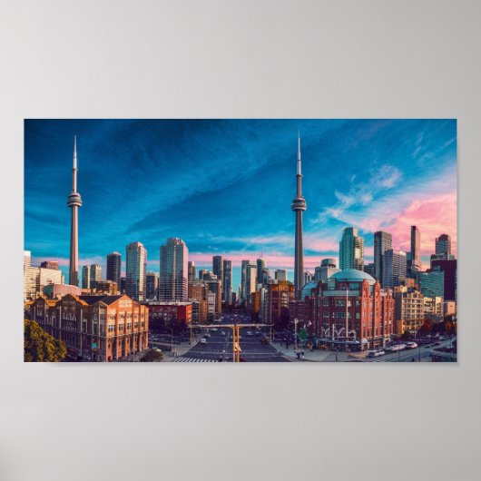Toronto Downtown City, Toronto Downtown, Kunst Poster (Vorne)