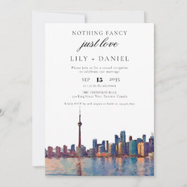 Toronto Elopement Wedding Reception Einladung