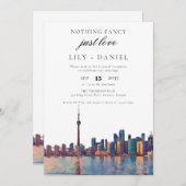 Toronto Elopement Wedding Reception Einladung (Vorne/Hinten)