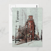 Toronto flaches Gebäude aus Eisen - Retrostil Postkarte (Vorne/Hinten)