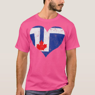 Toronto Flag Herz Kanada Kanadische Vintage Distan T-Shirt