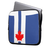 Toronto-Flagge Laptop-Hülle Laptopschutzhülle (Vorderseite Links)