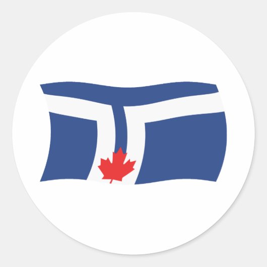Toronto-Flaggen-Aufkleber Runder Aufkleber (Vorderseite)