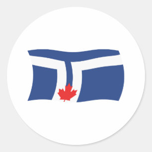 Toronto-Flaggen-Aufkleber Runder Aufkleber