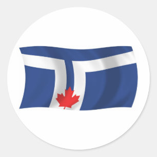 Toronto-Flaggen-Aufkleber Runder Aufkleber