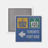 Toronto, Fort Erie Canada Road Magnet (Vorderseite/Rückseite)