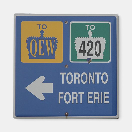Toronto, Fort Erie Canada Road Magnet (Vorne)
