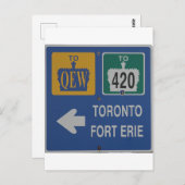 Toronto, Fort Erie Canada Road Postkarte (Vorne/Hinten)