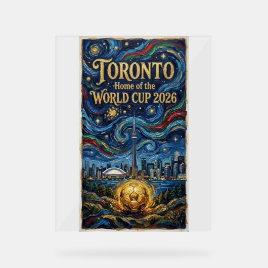 Toronto Fußballkunst 2026 Stadiondesign Acrylschild (Vorderseite)