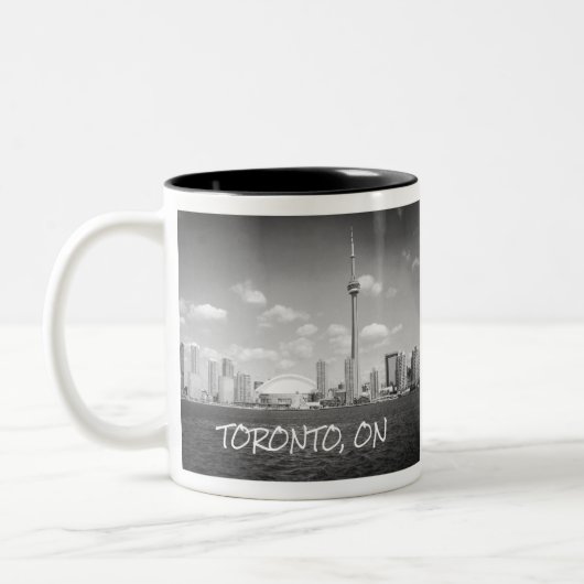Toronto Greyscale City Zweifarbige Tasse (Links)