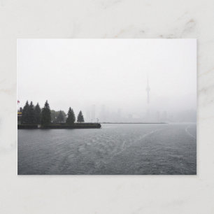 Toronto Hafen Skyline im Regen Postkarte