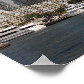 Toronto Hafen Skyline mit Red Boat Poster (Ecke)